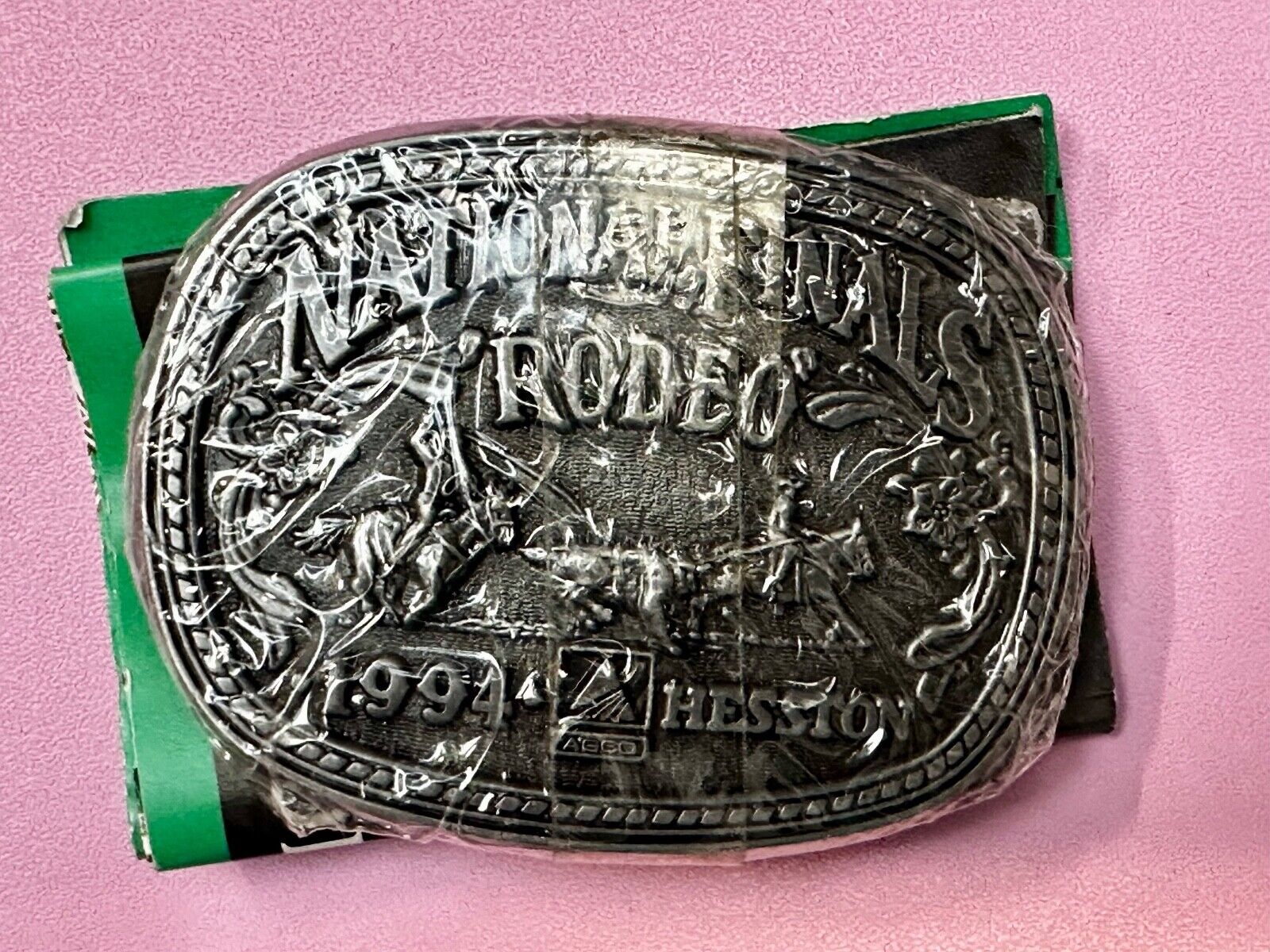 1994 ADM NATIONAL FINALS RODEO YOUTH SIZE  NFR NOS WESTERN COWBOY BELT BUCKLE