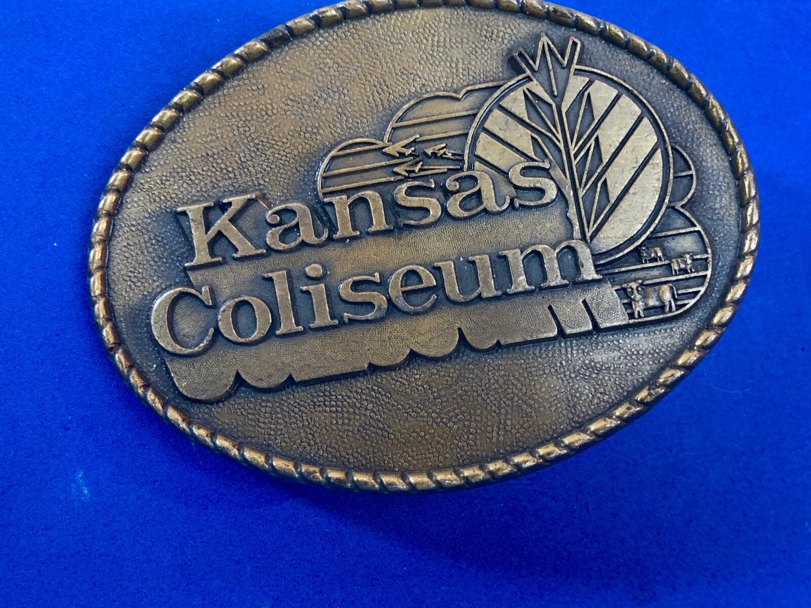 Vintage  - Ks Kansas Coliseum Event Center  - Promotional belt buckle 