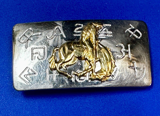 Vintage Cowboy Saddle Bronc western Chambers Belt Co belt buckle