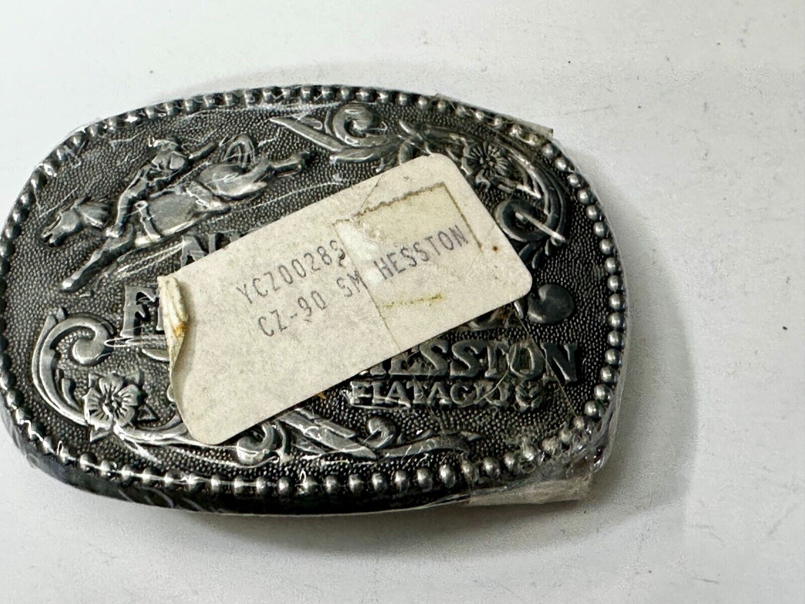 1990 Hesston National Finals Rodeo NFR Cowboys Youth Size NOS Belt Buckle