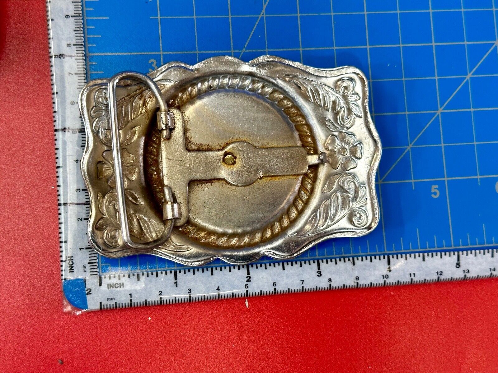 Vintage Longhorn cow steer - cowboys cowgirls western centerpiece belt buckle