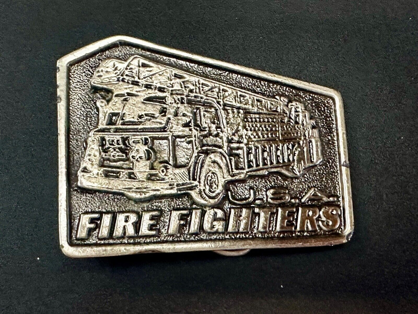 USA American Firefighters Ladder Truck Commemorative metal color Belt Buckle
