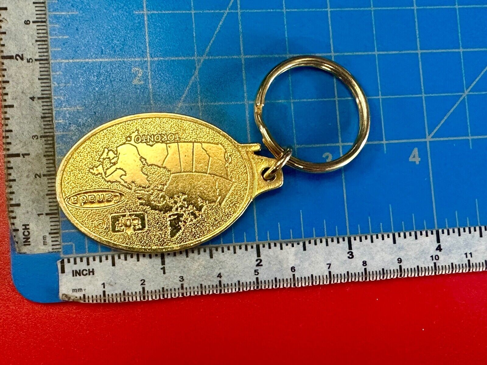 Toronto Canada gold tone CDF Souvenir Keychain - Key Ring Chain