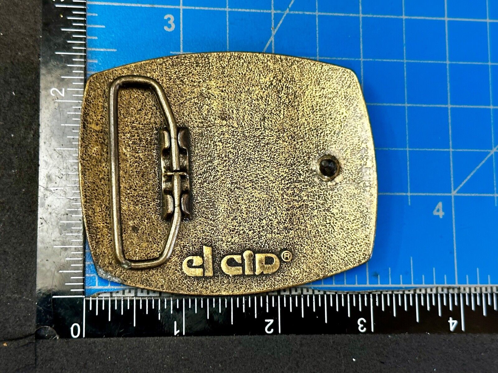 Torch Oil Company gas mine drilling refinery Vintage El-Cid Belt Buckle