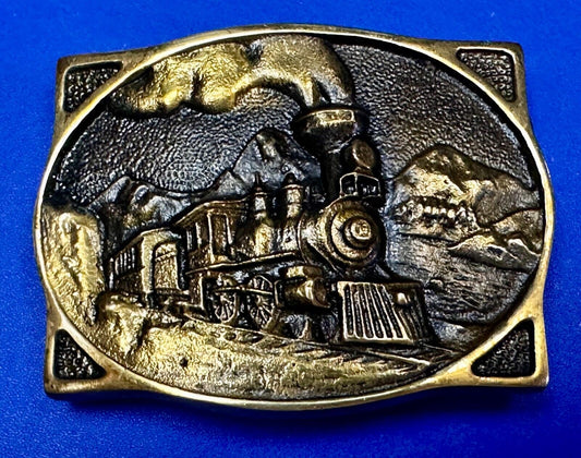American Train Vintage 70's RailRoad Heritage Registered Collection Belt Buckle