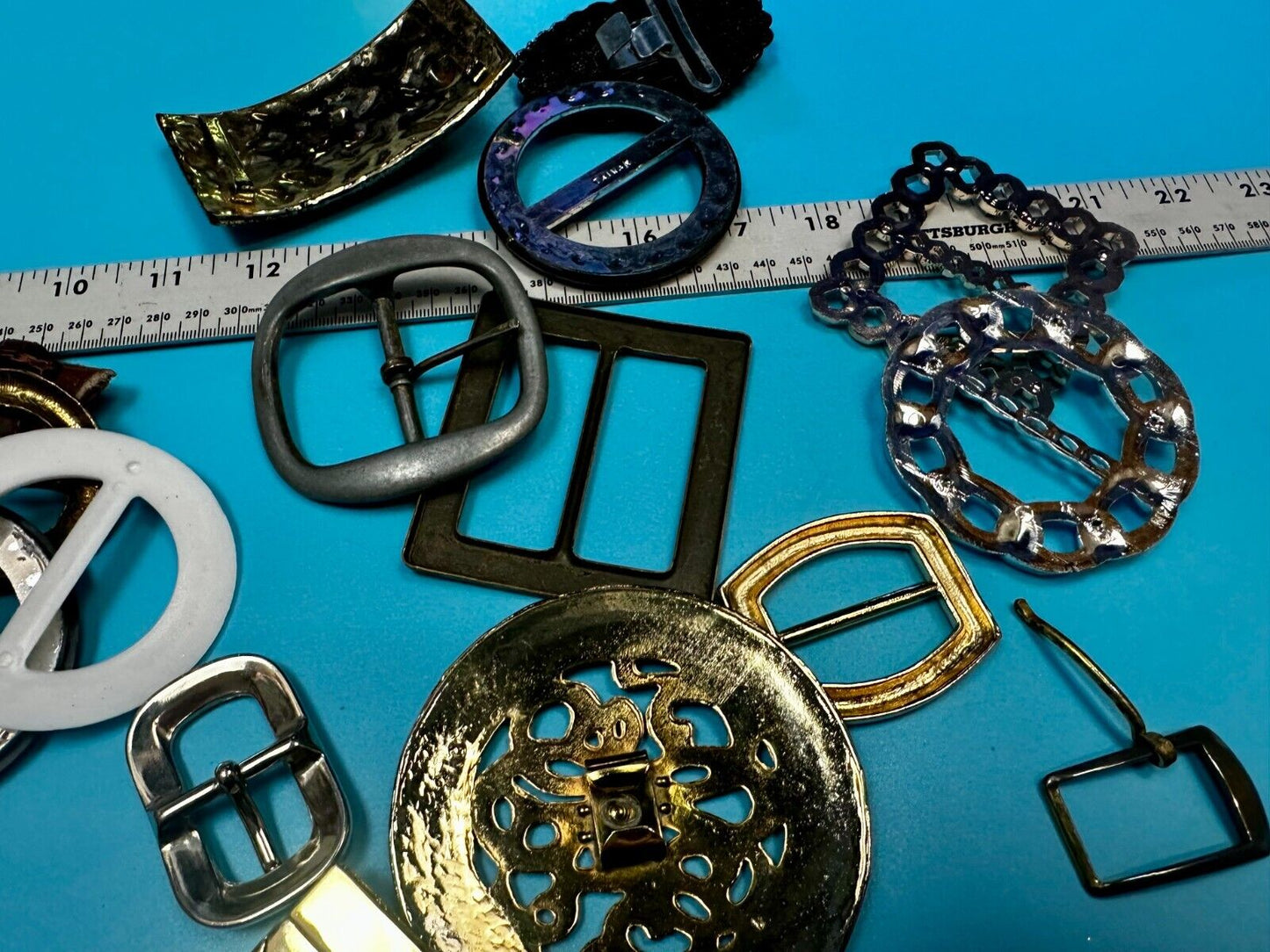 23 Vintage to Modern Scarf Slides Belt buckles -  Lot, Grab Bag - Resale Gifts!