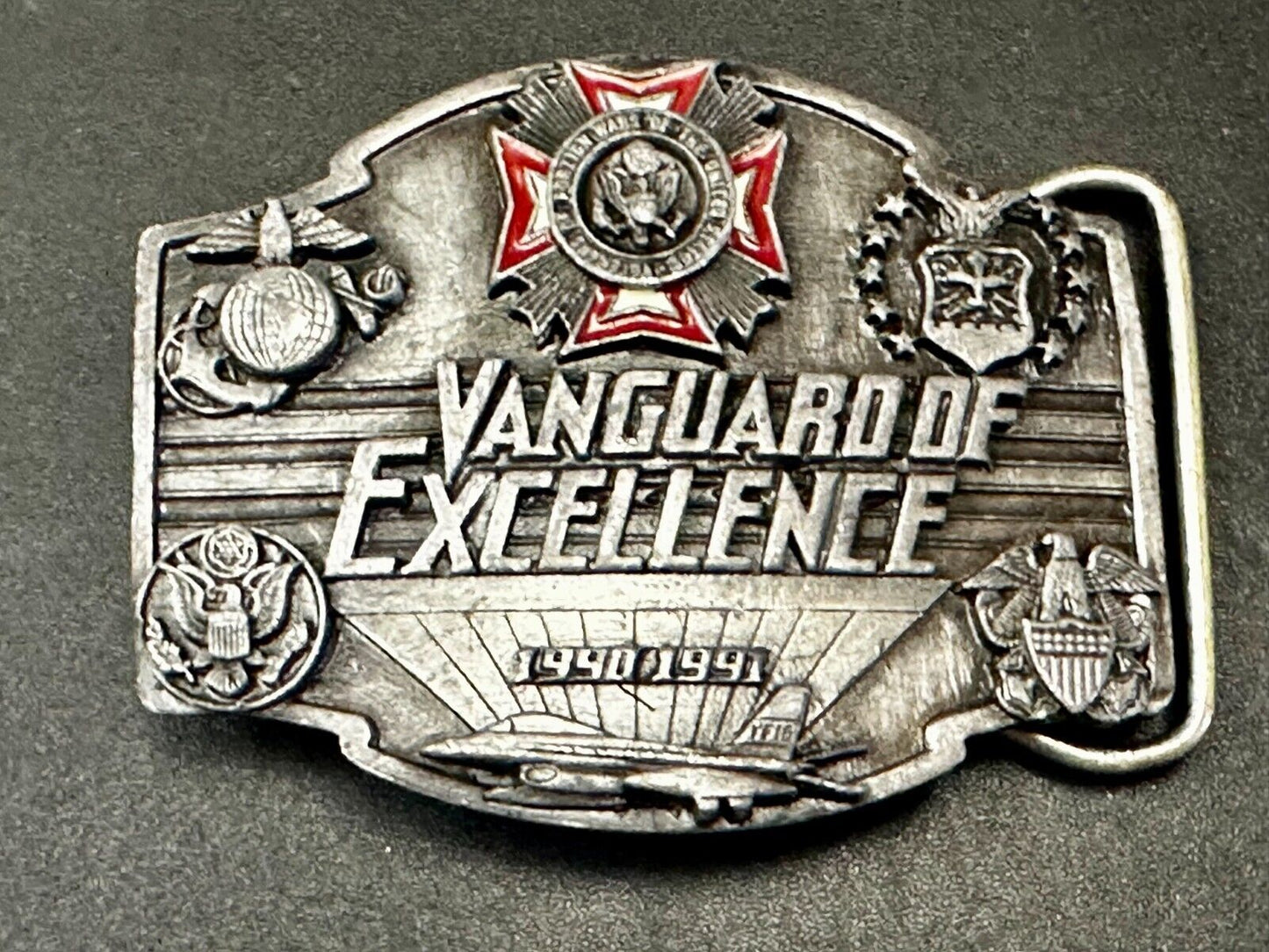 Vanguard of Excellence Veterans of Foreign Wars VFW 1990's Belt Buckle