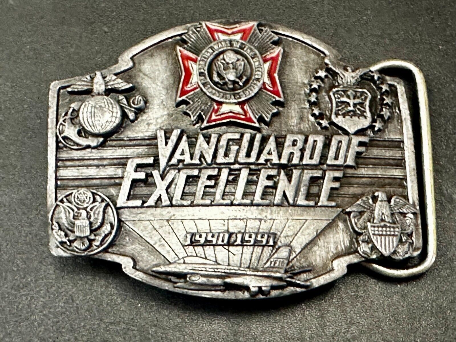 Vanguard of Excellence Veterans of Foreign Wars VFW 1990's Belt Buckle