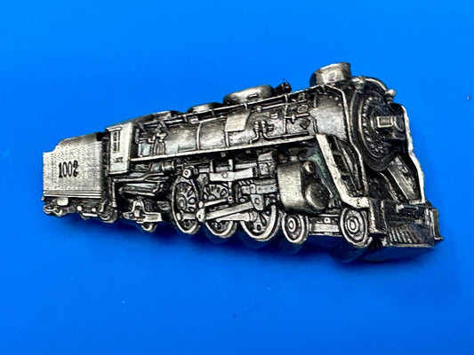 #1002 Train Steam Locomotive Vintage 1978 Cutout RR Bergamot Belt Buckle