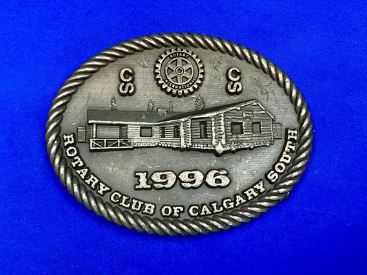 1996  Rotary Club Of Calgary South Vintage 1996 Belt Buckle