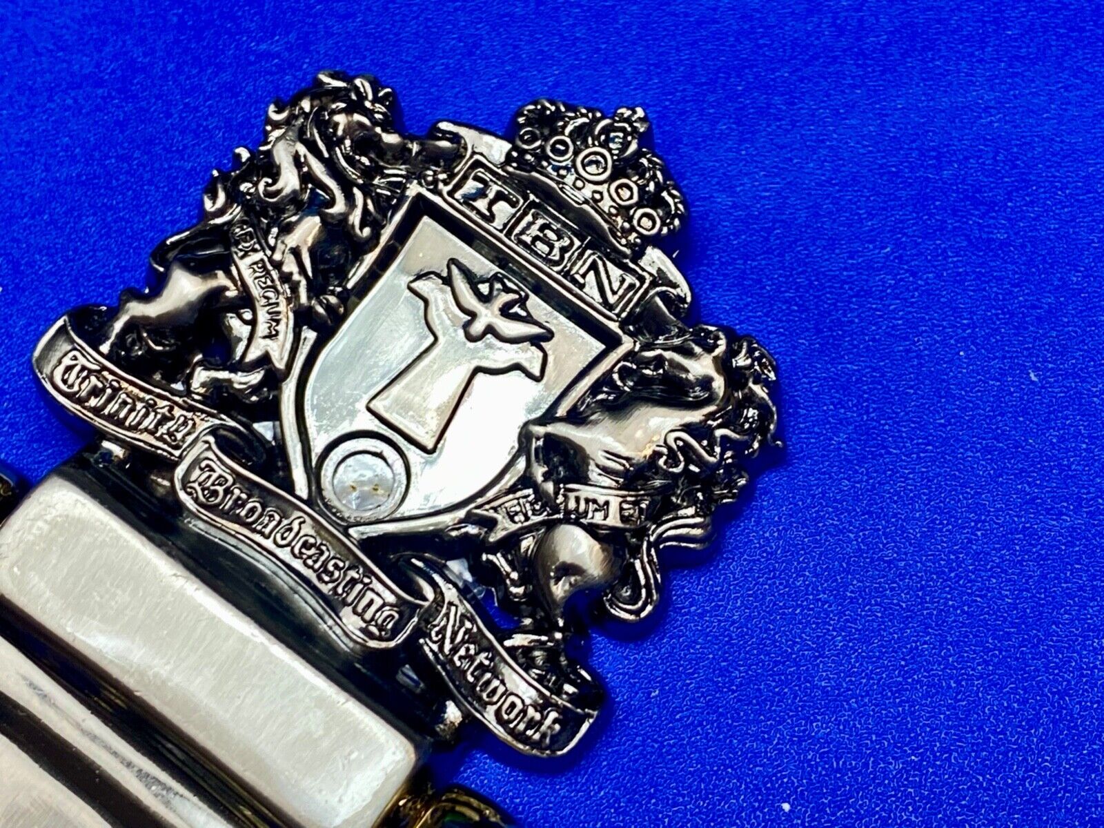 Tbn Trinity Broadcasting Network Promotional Formal Crown Logo Belt Buckle
