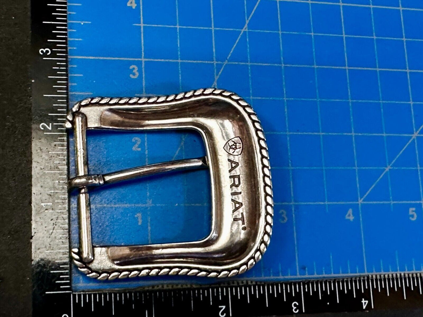 ARIAT Silver Belt Buckle A2108 Ranger Style Replacement Western Belt Buckle