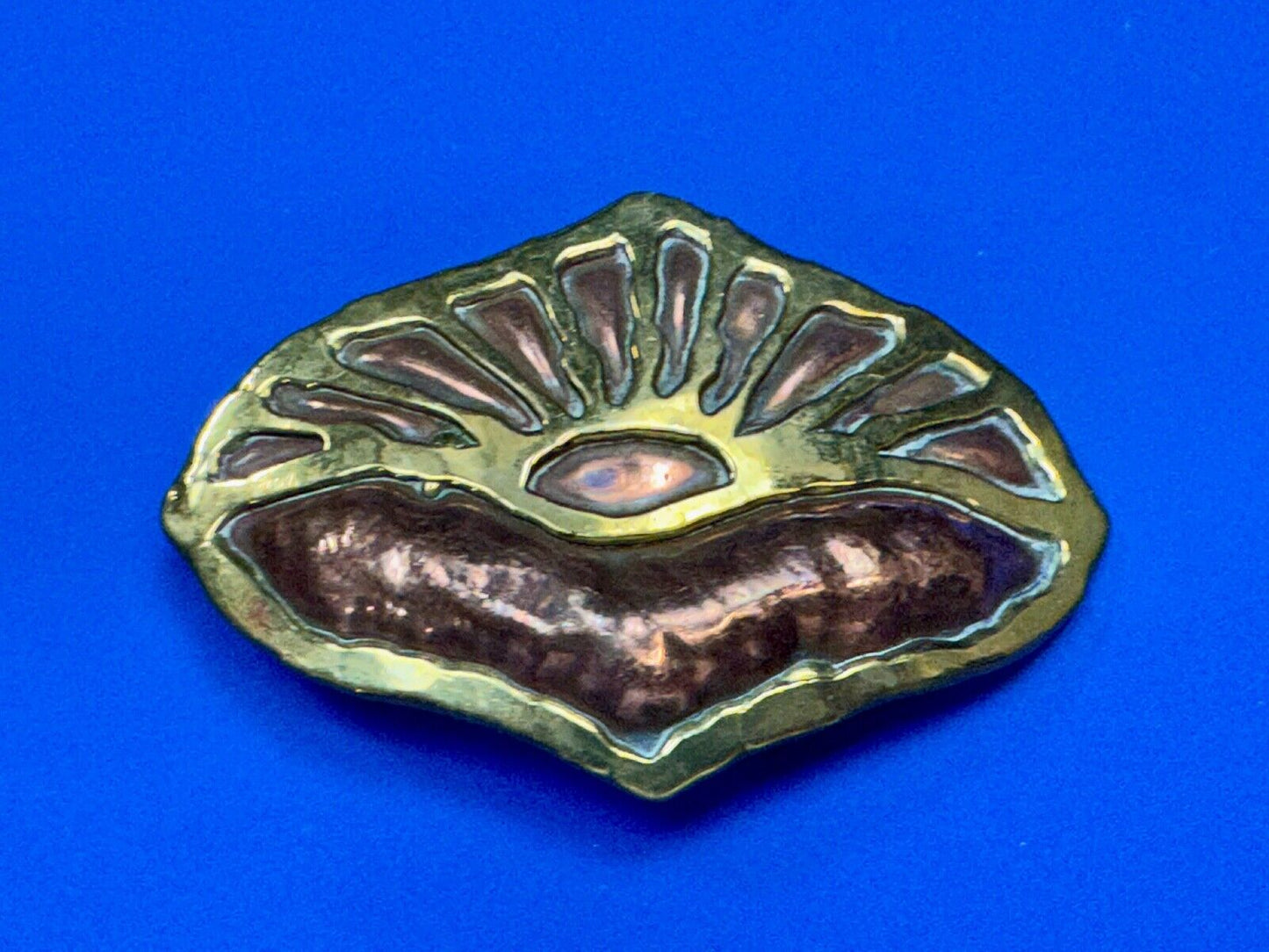 Artisan Handmade India Inspired Mixed Metal LARGE Vintage Belt Buckle