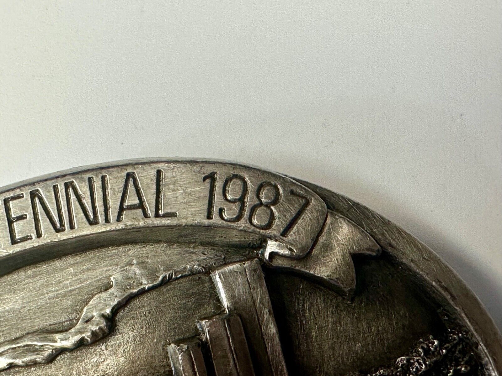 AUBURN IOWA 1887 CENTENNIAL CELEBRATION VINTAGE BELT BUCKLE