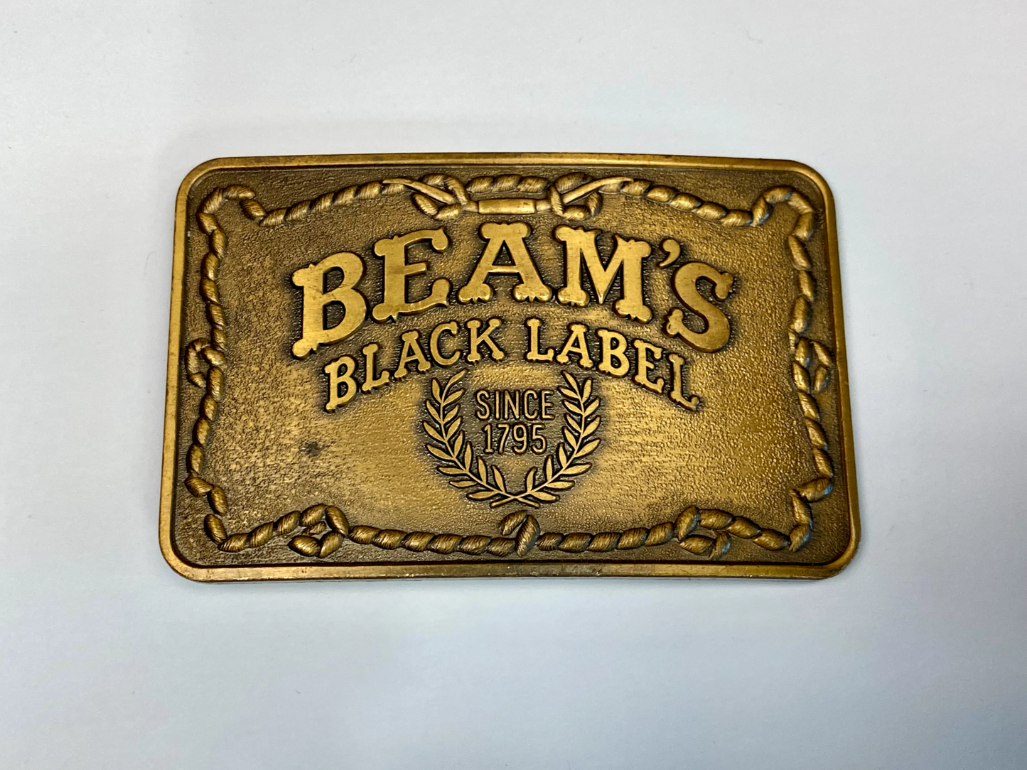 **Beam's Black Label** Since 1795 Booze Collectable Whisky Belt Buckle