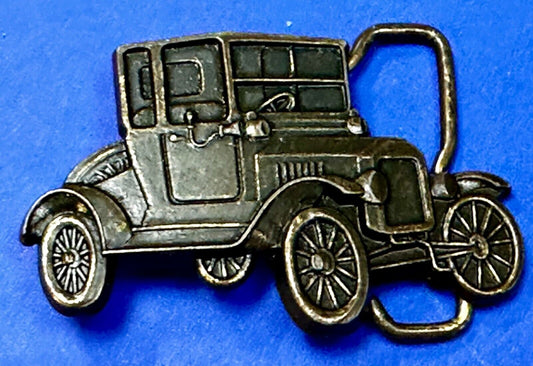 Antique Car Collector's Dealers Cutout Shaped Vintage Belt Buckle
