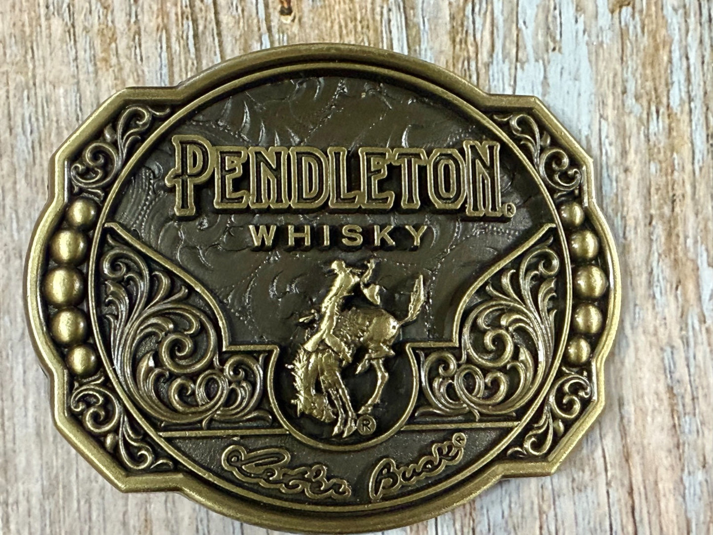 2024 Pendleton Whiskey Let'er Buck Rodeo Cowboy Montana Silversmiths Belt Buckle