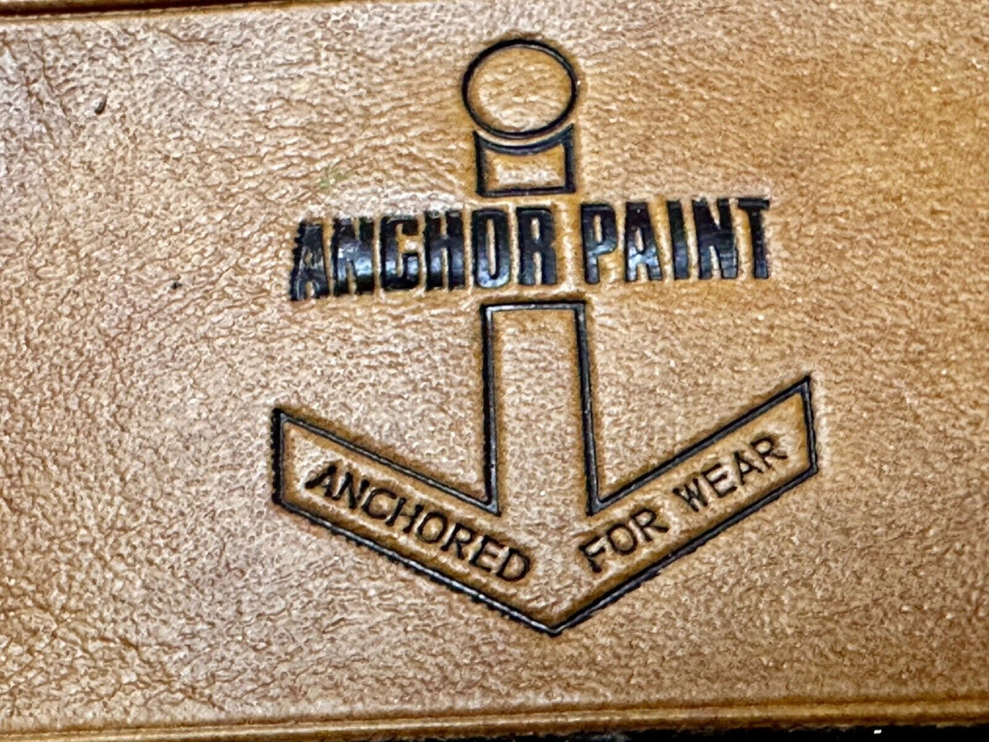 Anchor Paint Anchored For Wear Faux Leather on Metal Advertising Belt Buckle