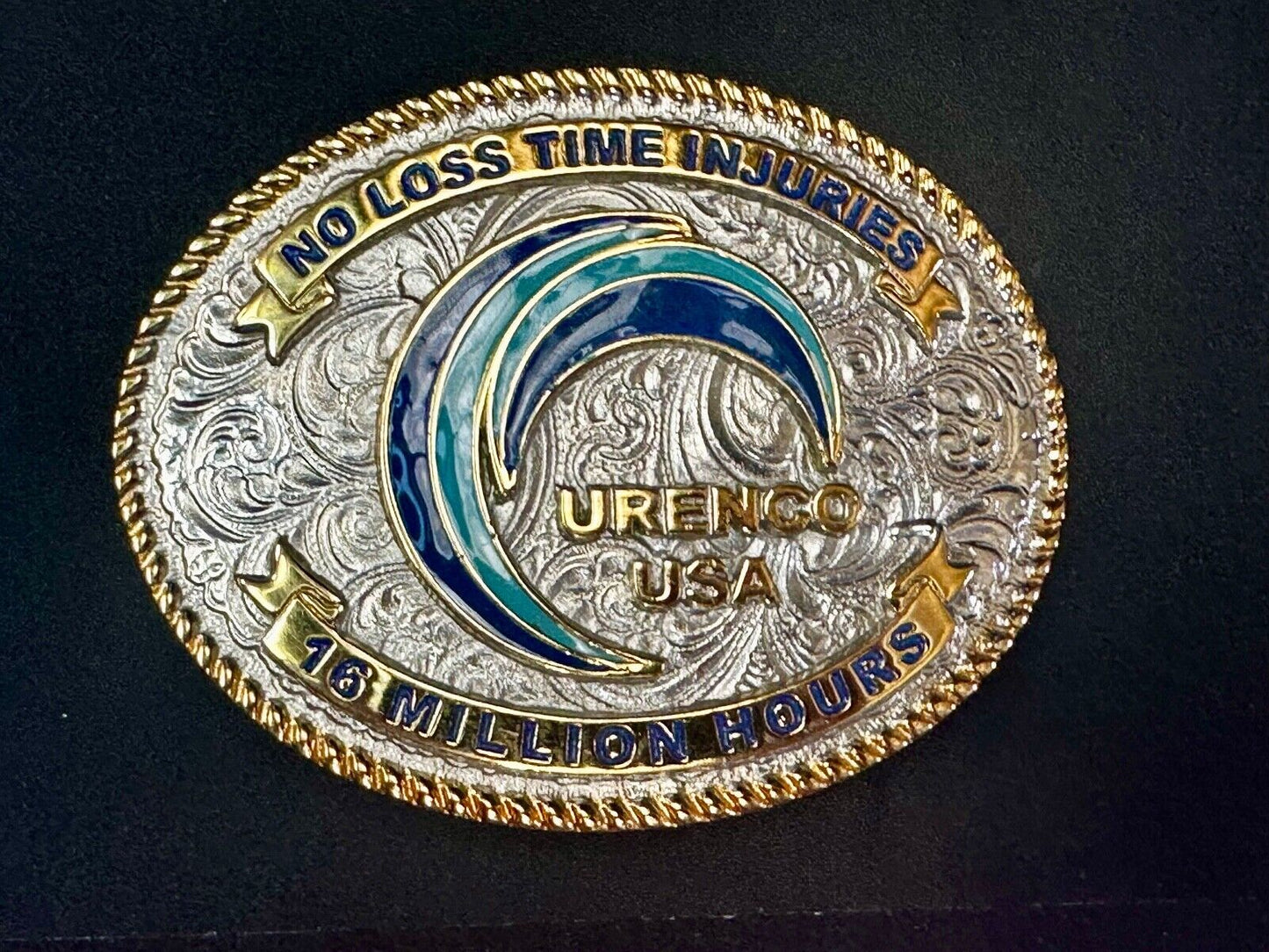 URENCO USA New Mexico  No Loss Time Injuries 16 Million Hours Belt Buckle by JIM