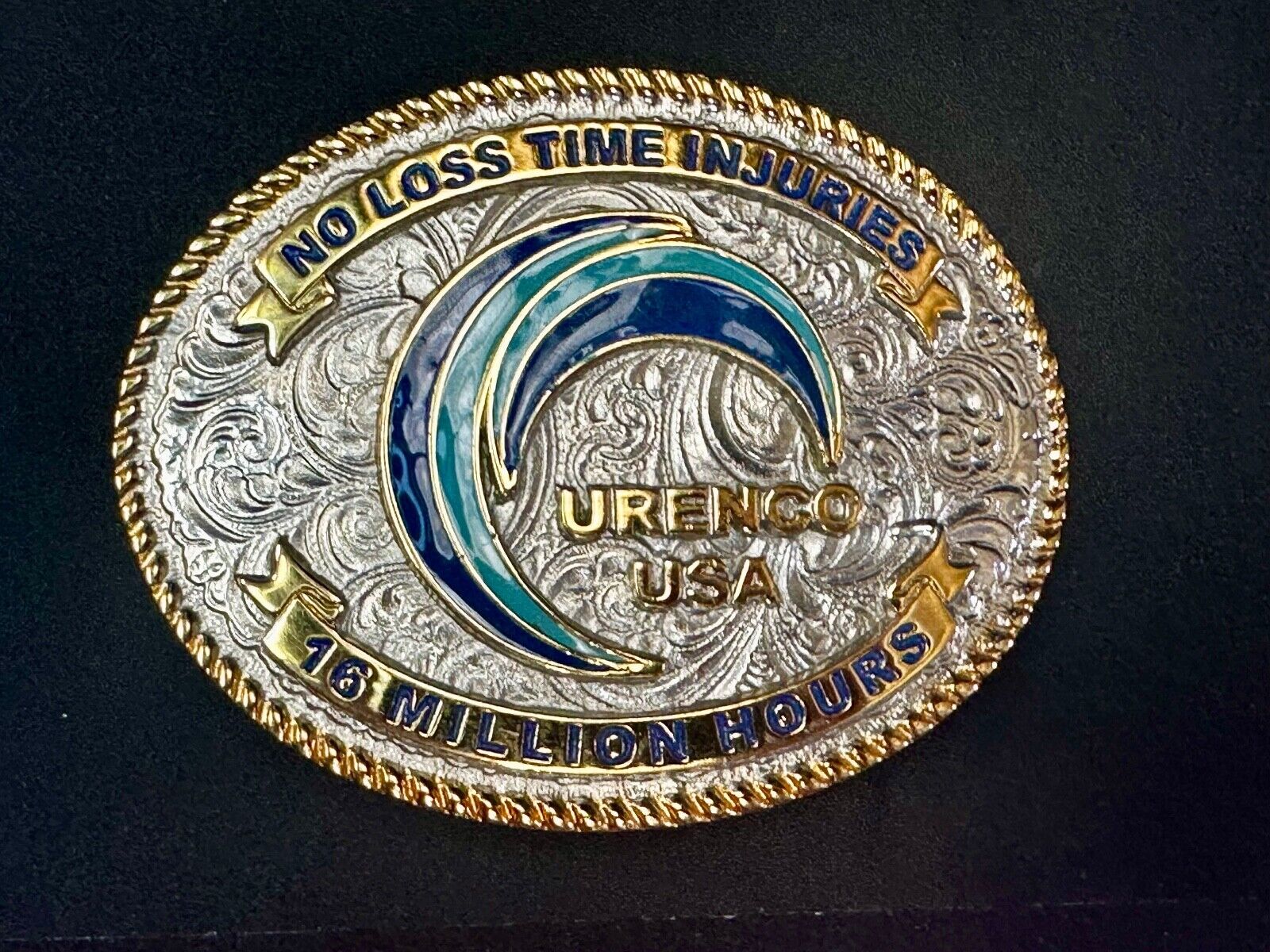 URENCO USA New Mexico  No Loss Time Injuries 16 Million Hours Belt Buckle by JIM