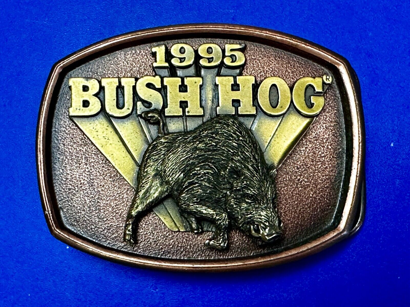 1995 Bush Hog Vintage Farm Agriculture Lawn Care Belt Buckle By Spec Cast