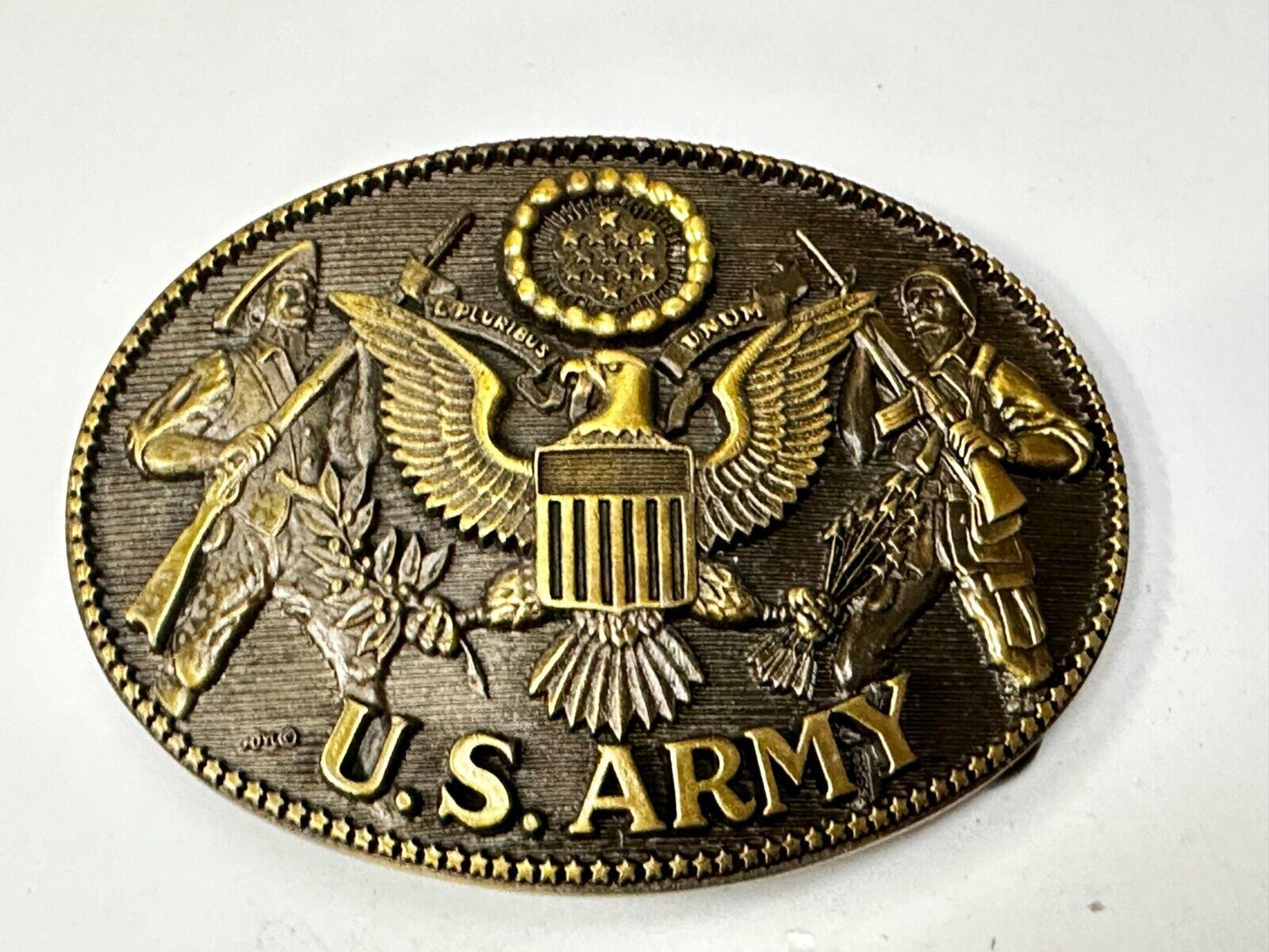 US Army United States Patriotic Eagle Emblem Montana Silversmiths Belt Buckle