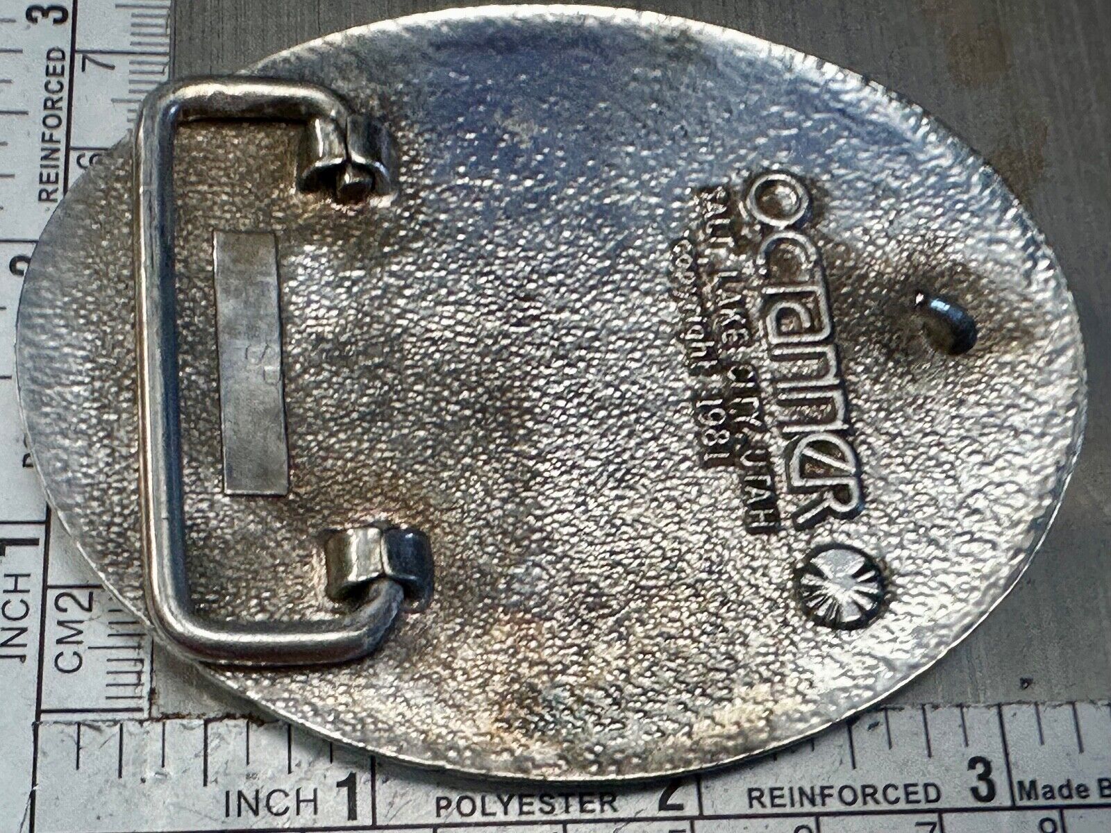 Amoco Oil Gas Mining Fuel Company logo Vintage 1981 belt buckle by by OC tanner