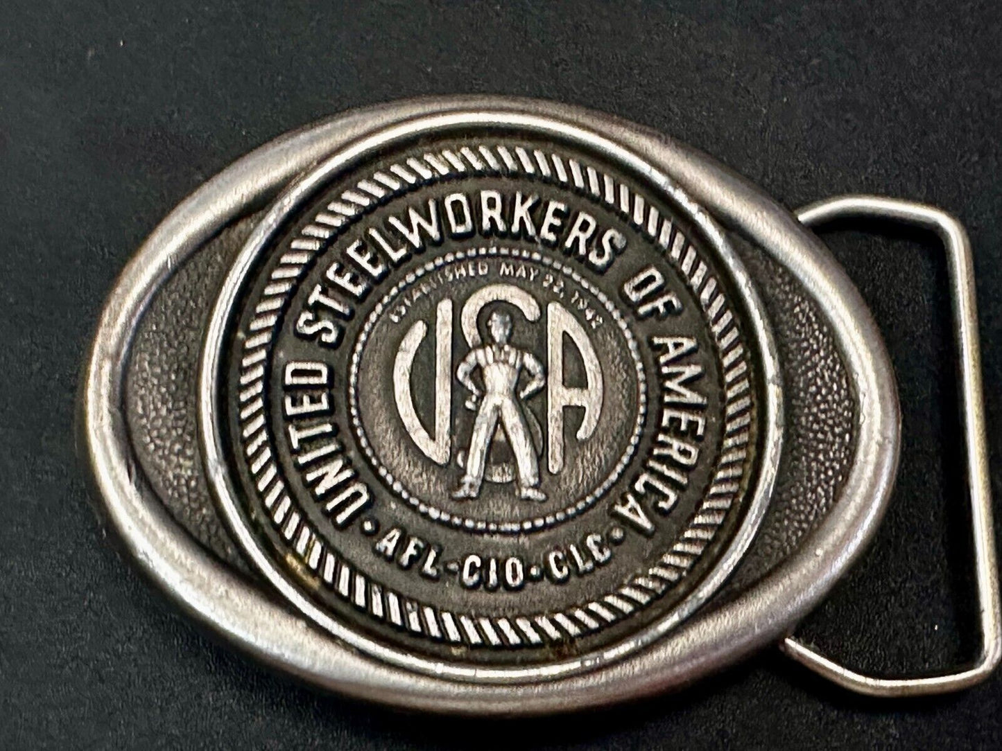 United Steel Workers of America Union Made AFL CIO Belt Buckle Koleaco S160