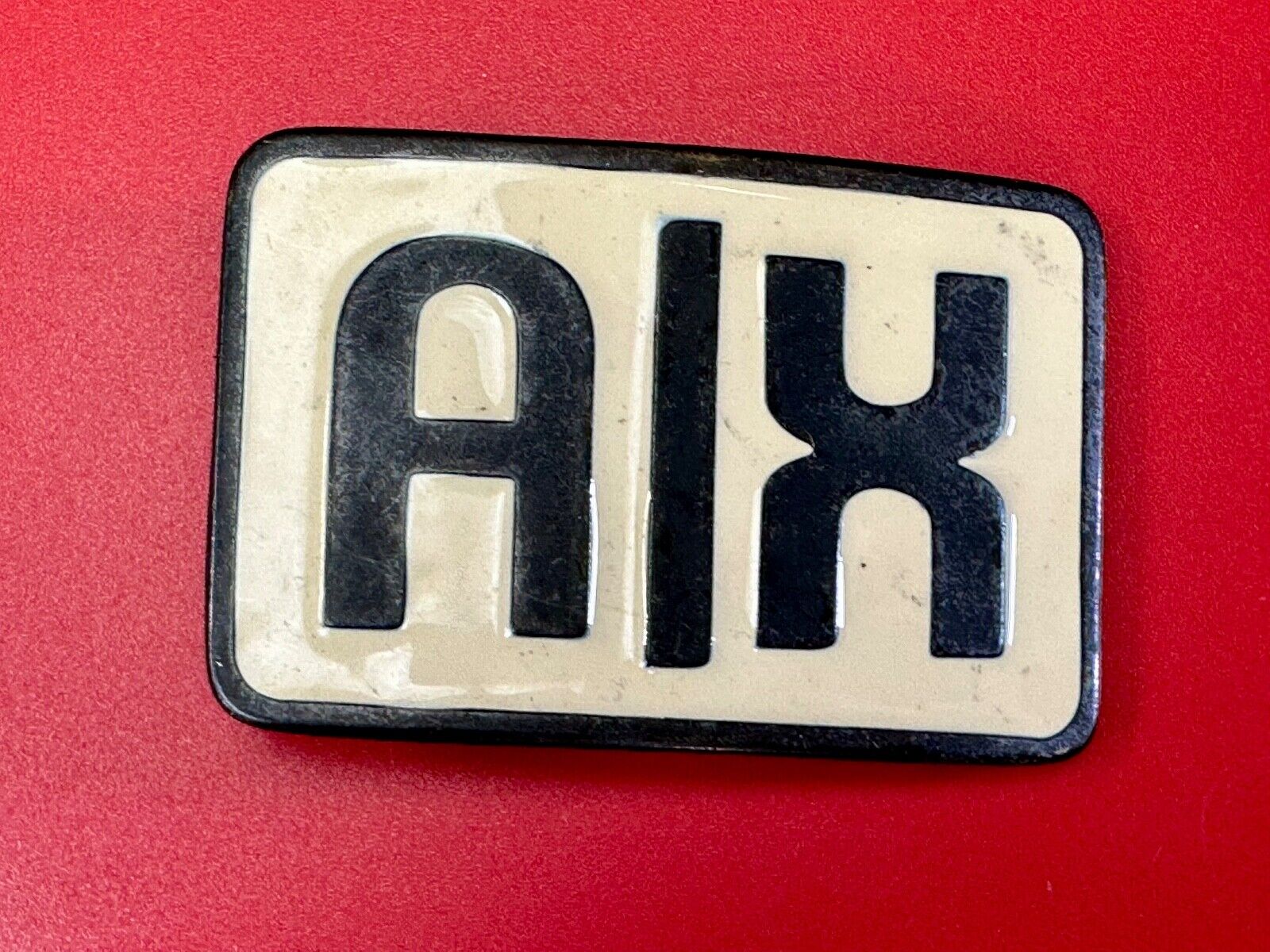 AX belt buckle.  unknown to me - Estate Find