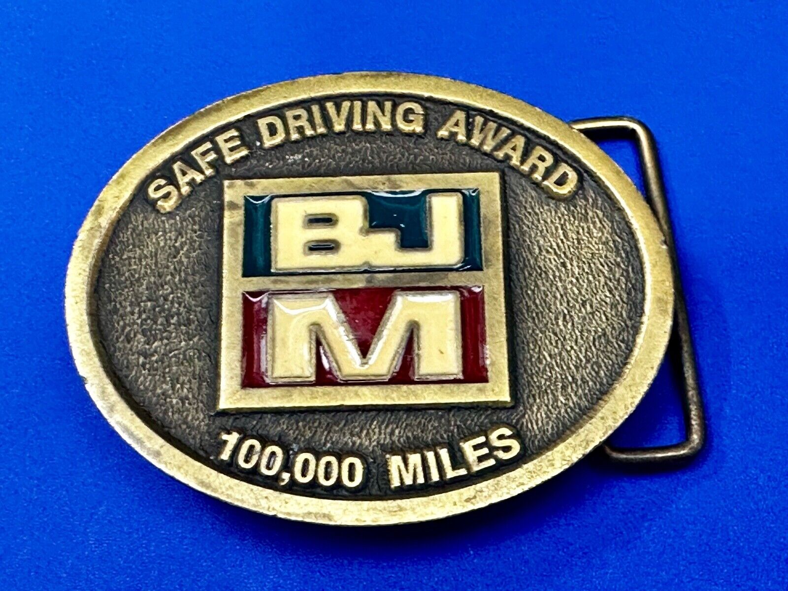 BJM Safety Driving Award Belt Buckle Made in USA by CD Hit