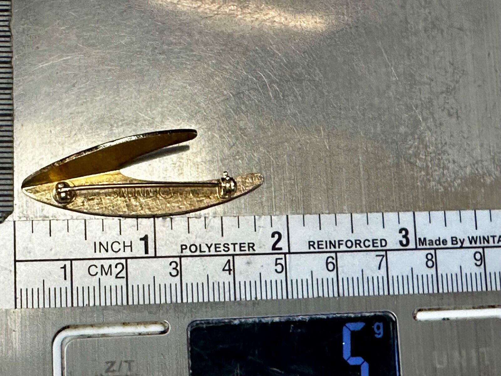 Unique Abstract Gold Tone Brooch Pin Vintage Signed Emmons