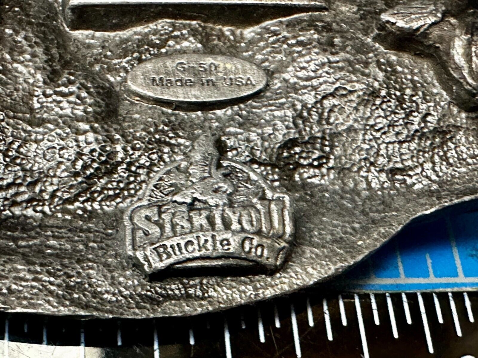 United States Navy Seal Vintage 1987 Commemorative Pewter Siskiyou Belt Buckle