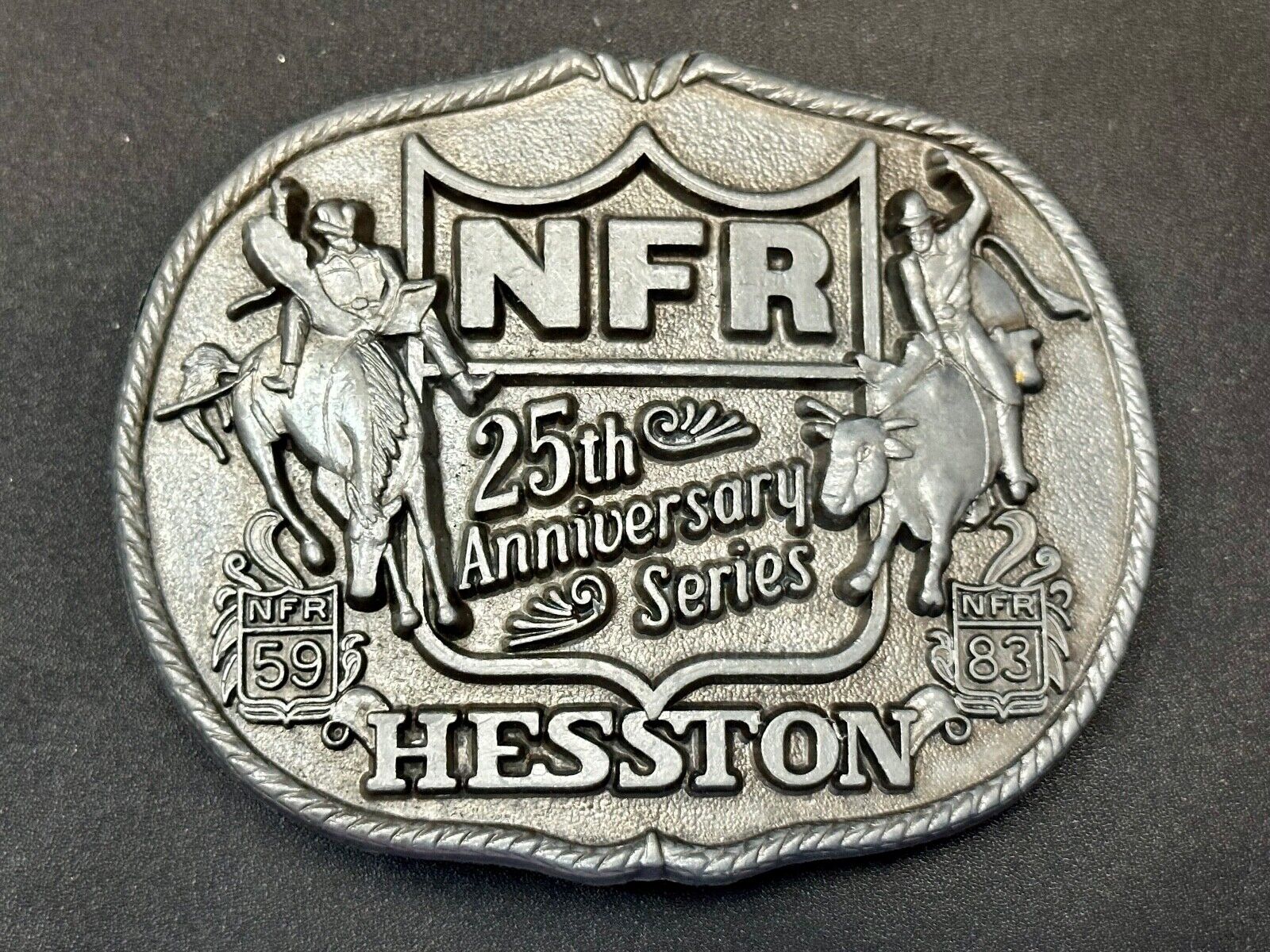 1993 Hesston National Finals Rodeo NFR 25th year celebration Belt Buckle