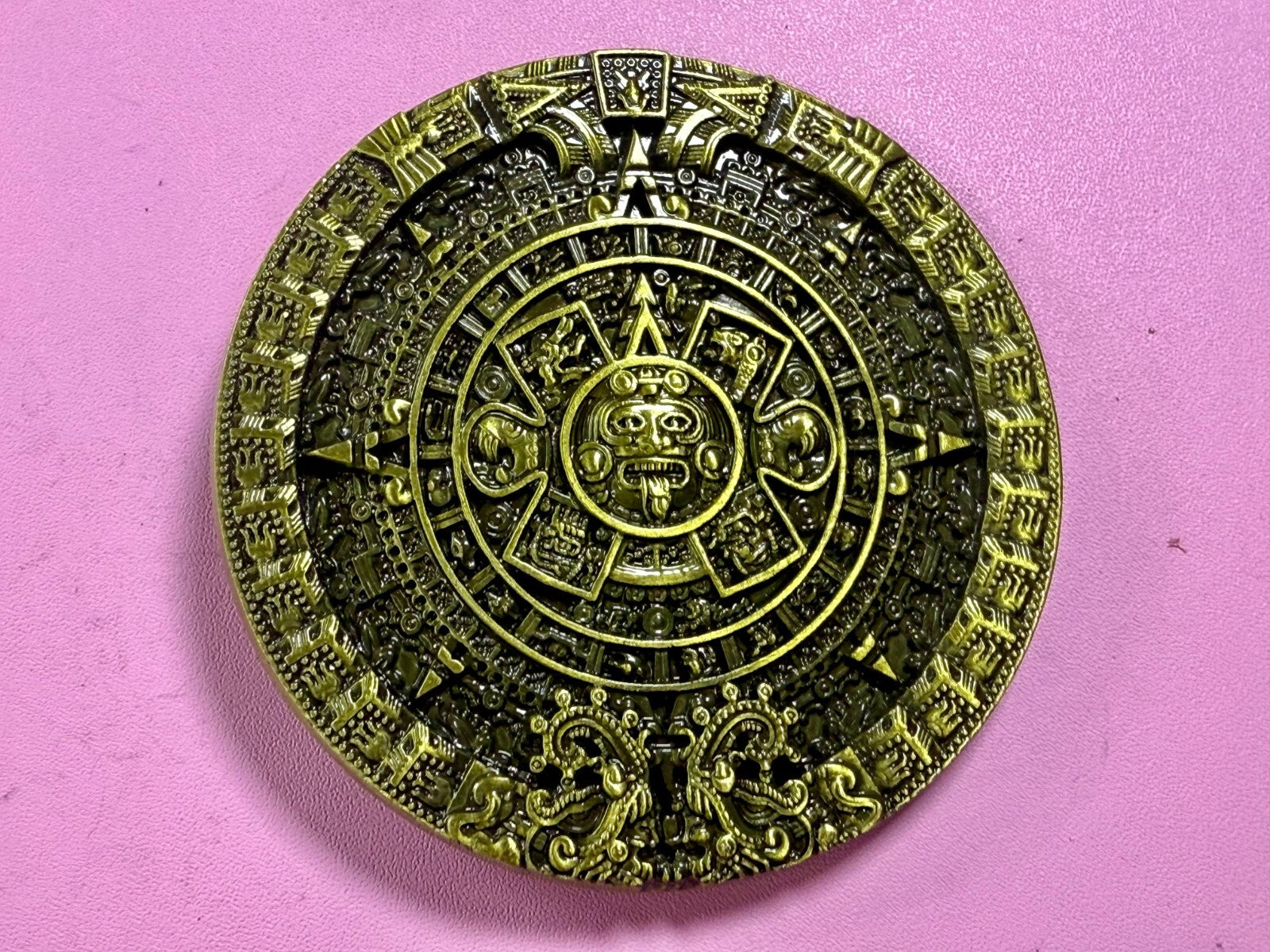 Aztec Mayan Mexican Calendar Native Indian Calendario DEL SOL Belt Buckle