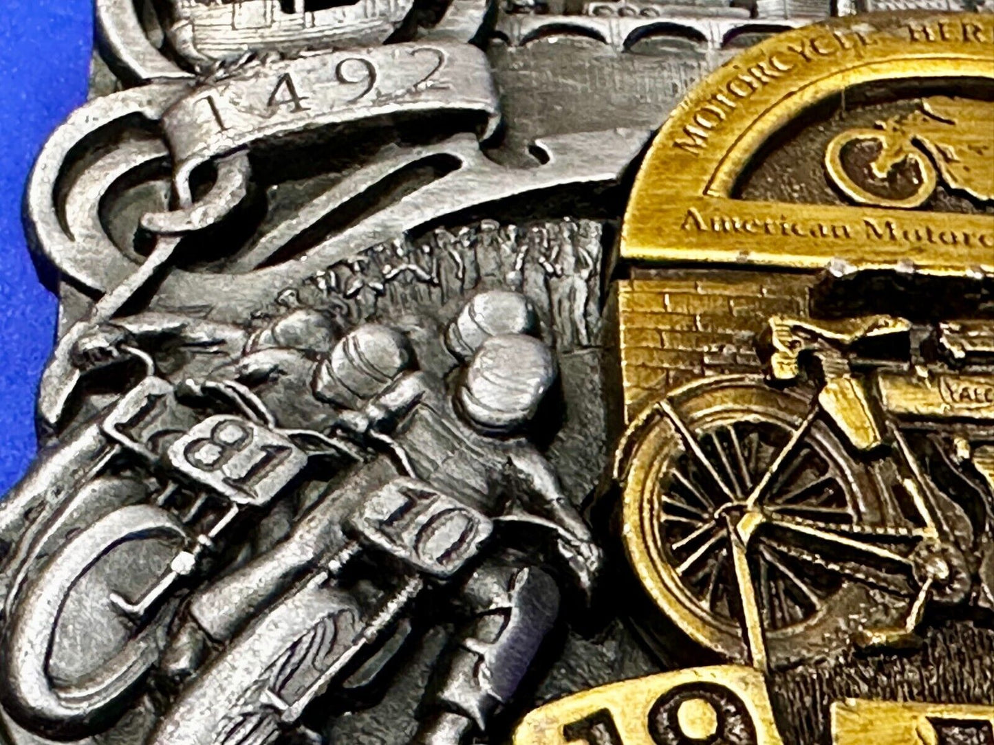 AMA American Motorcyclist Asso. Columbus Ohio 1992 Commemorative Belt Buckle
