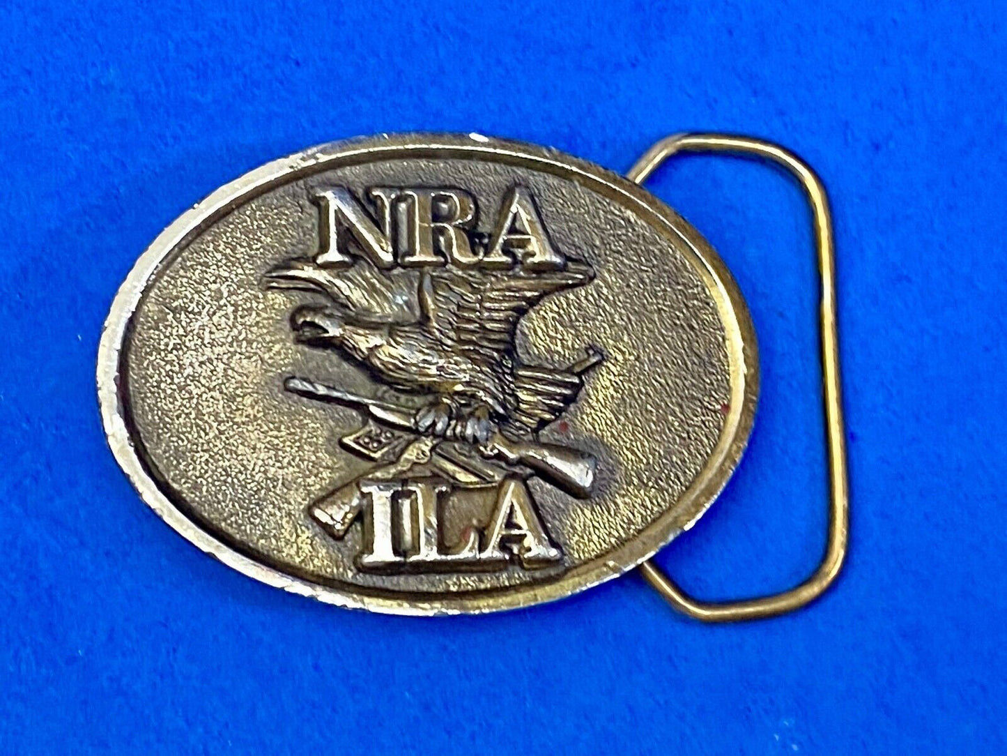 Vintage 1970S **Nra/Ila** (National Rifle Association) Gun Belt Buckle