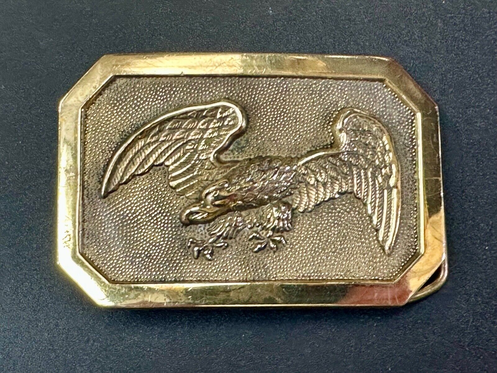 American Bald Eagle Patriotic USA 1978 solid brass belt buckle by Baron Buckles