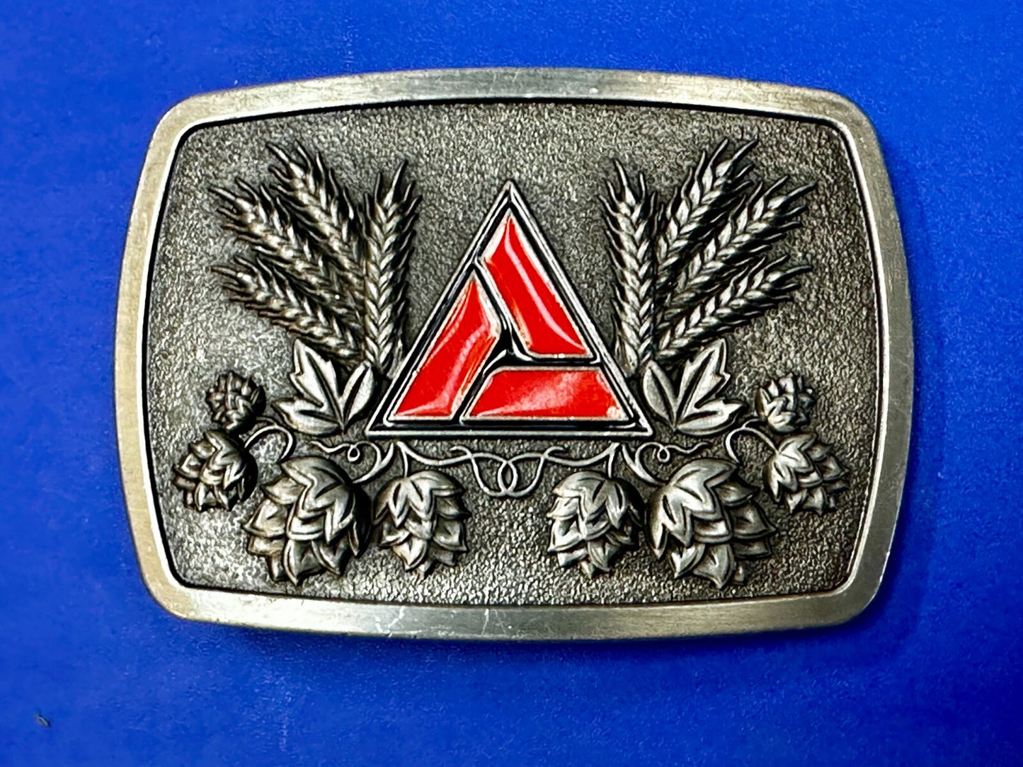 A.G. Farming Company Wheat Red Logo Emblem Farmers Promo Vintage Belt Buckle