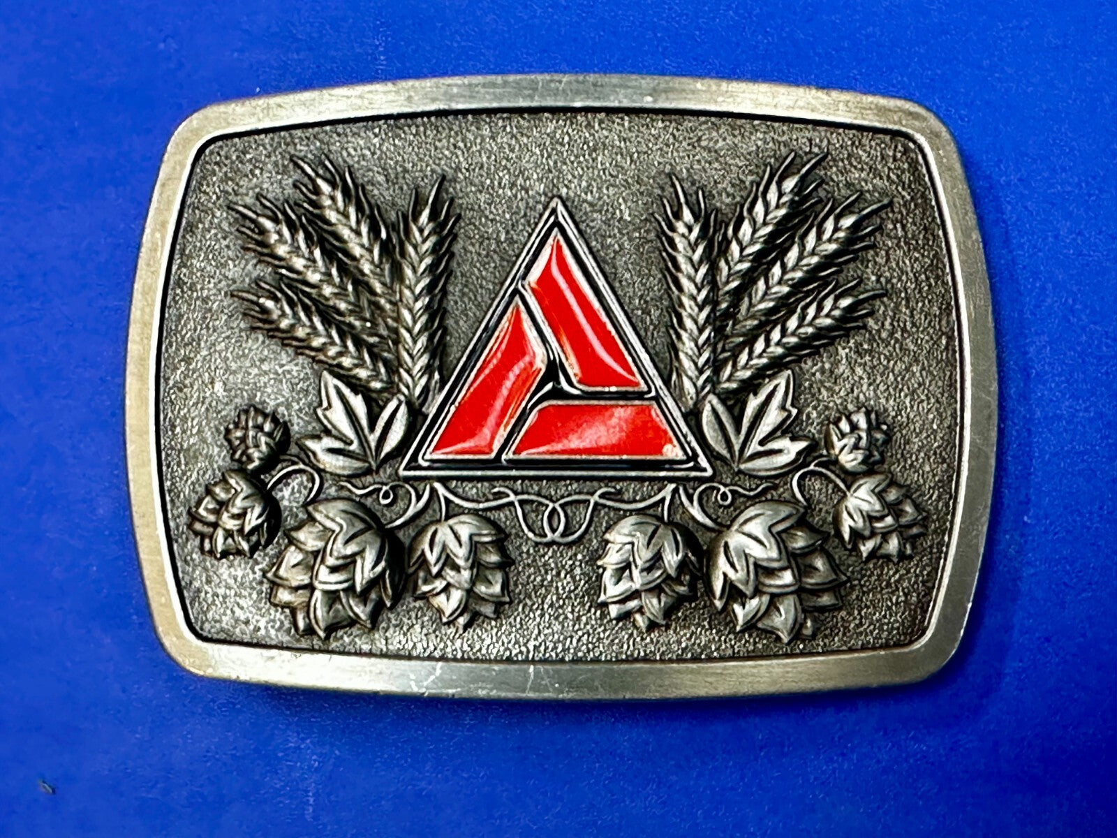 A.G. Farming Company Wheat Red Logo Emblem Farmers Promo Vintage Belt Buckle
