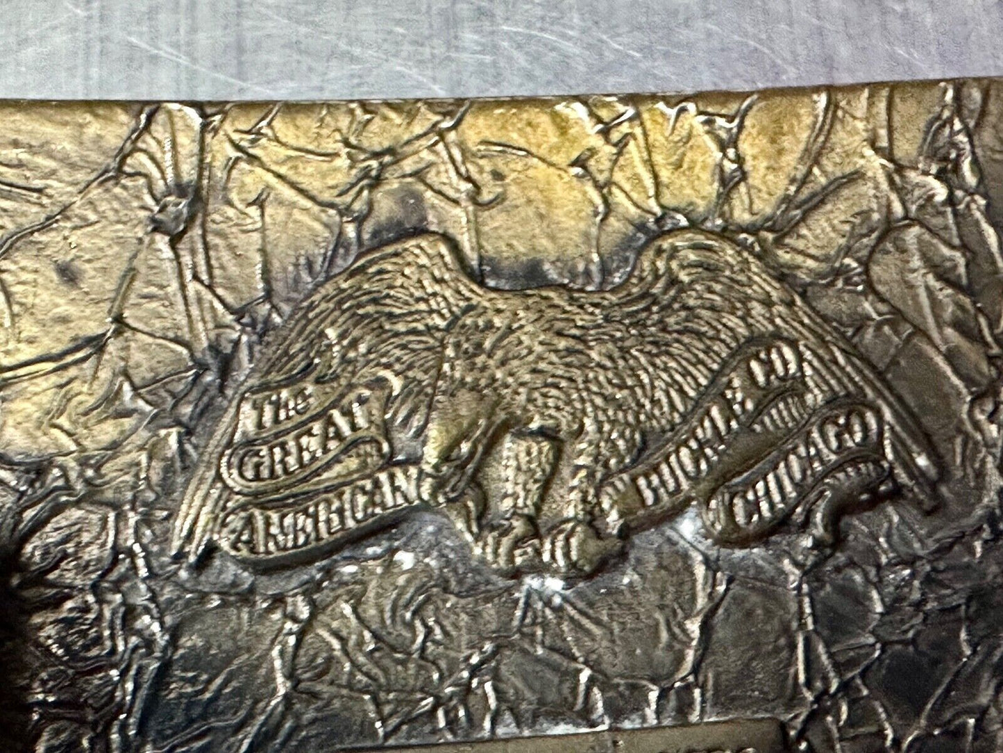 Two deer  / doe nature 1976 Great American belt buckle co - perfect hunters gift