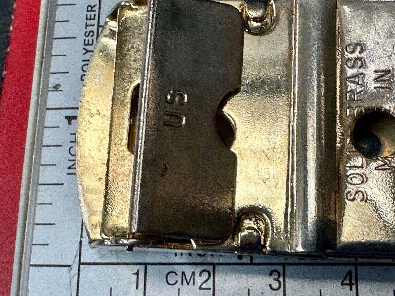 USS Gettysburg CG-64 Ticonderoga-class battleship solid brass belt buckle
