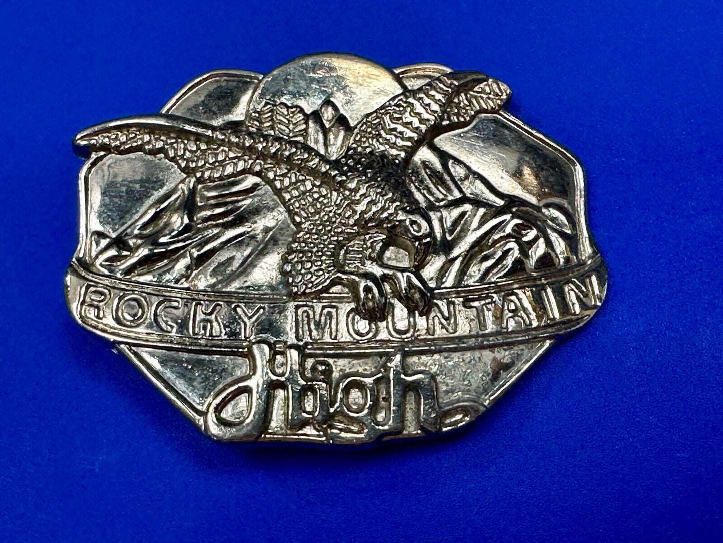 Vintage  Rockey Mountain High Eagle Mountains Silver Tone belt buckle