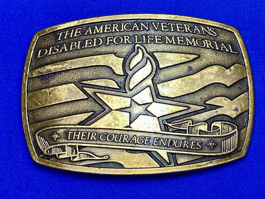 The American VETERANS OF FOREIGN WARS - Their Courage endures belt buckle