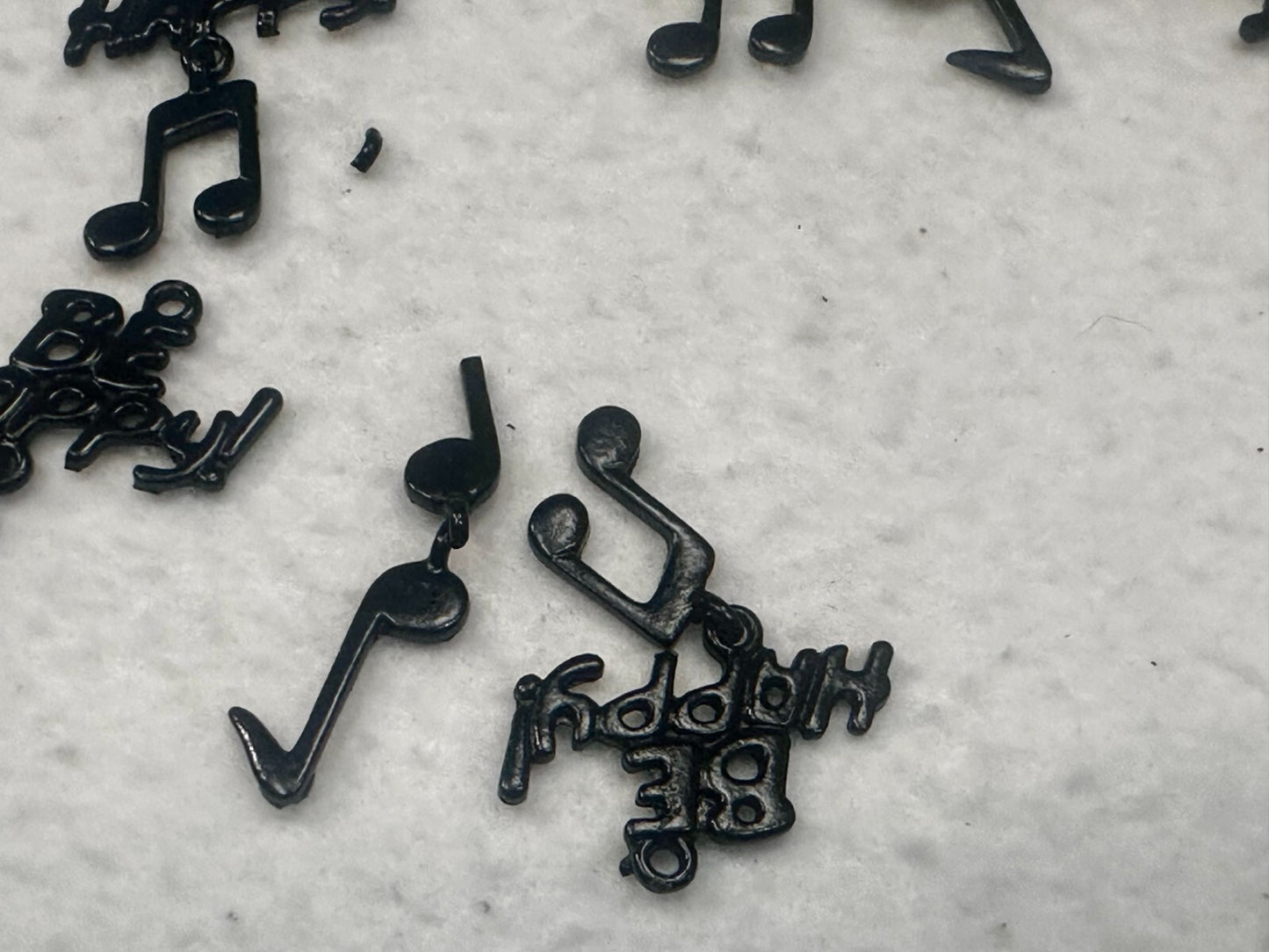 75 Set Lot Of Broken Be Happy Music Note Earrings Craft /  Repurpose / Steampunk