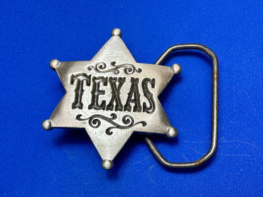 Texas Lone star - old school Sheriff Badge shaped Great American belt buckle