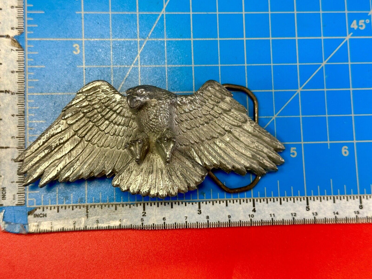 Vintage Figural Eagle Patriotic American USA Great American belt buckle Co