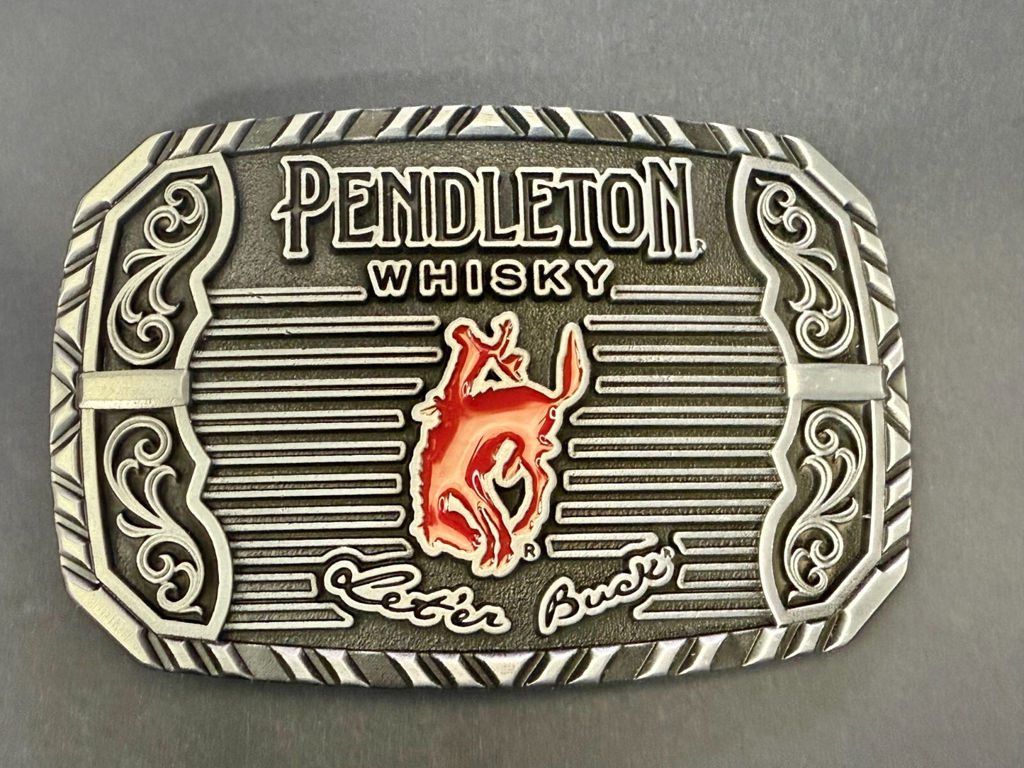 2025 Pendleton Whiskey Let'er Buck Rodeo Cowboy Montana Silversmiths Belt Buckle
