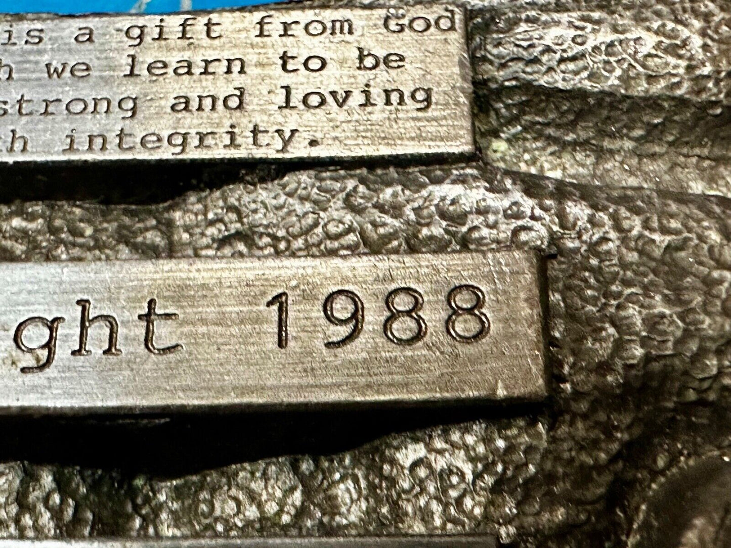 A Tribute to a Father Dad - Vintage Father's Day 1988 Belt Buckle by Creative
