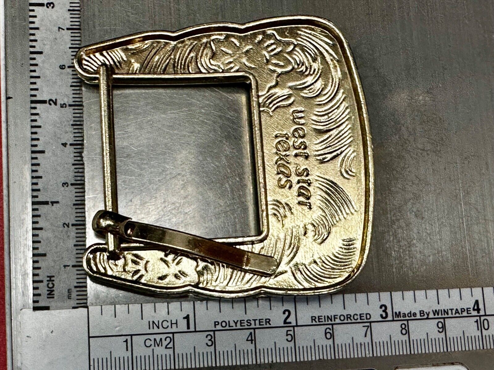 Texas Ranger Style Longhorn  Vintage Replacement Dress Belt Buckle West Star