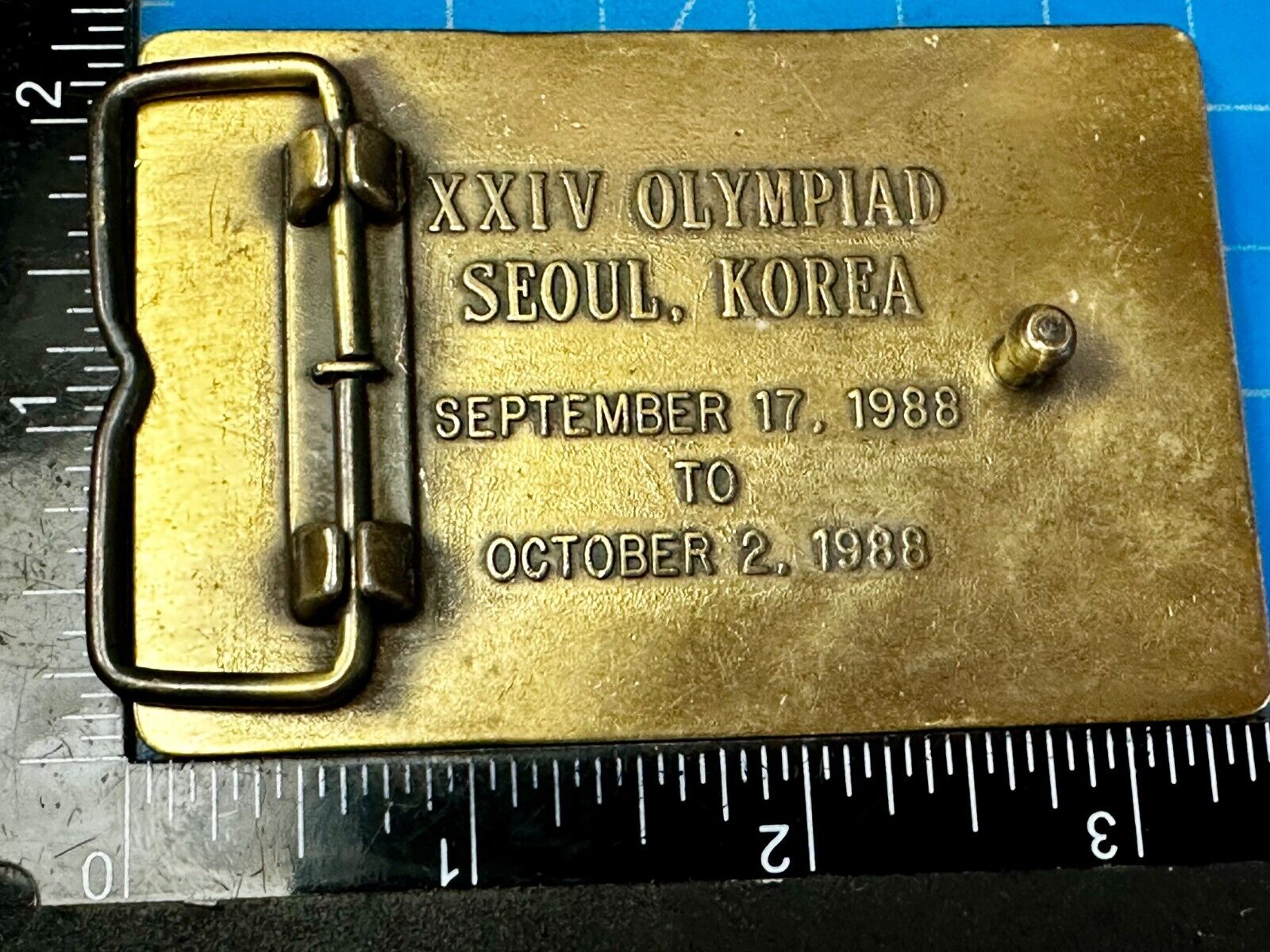 United States Shooting Team 1988 Official Sponsor Seoul Korea Belt Buckle